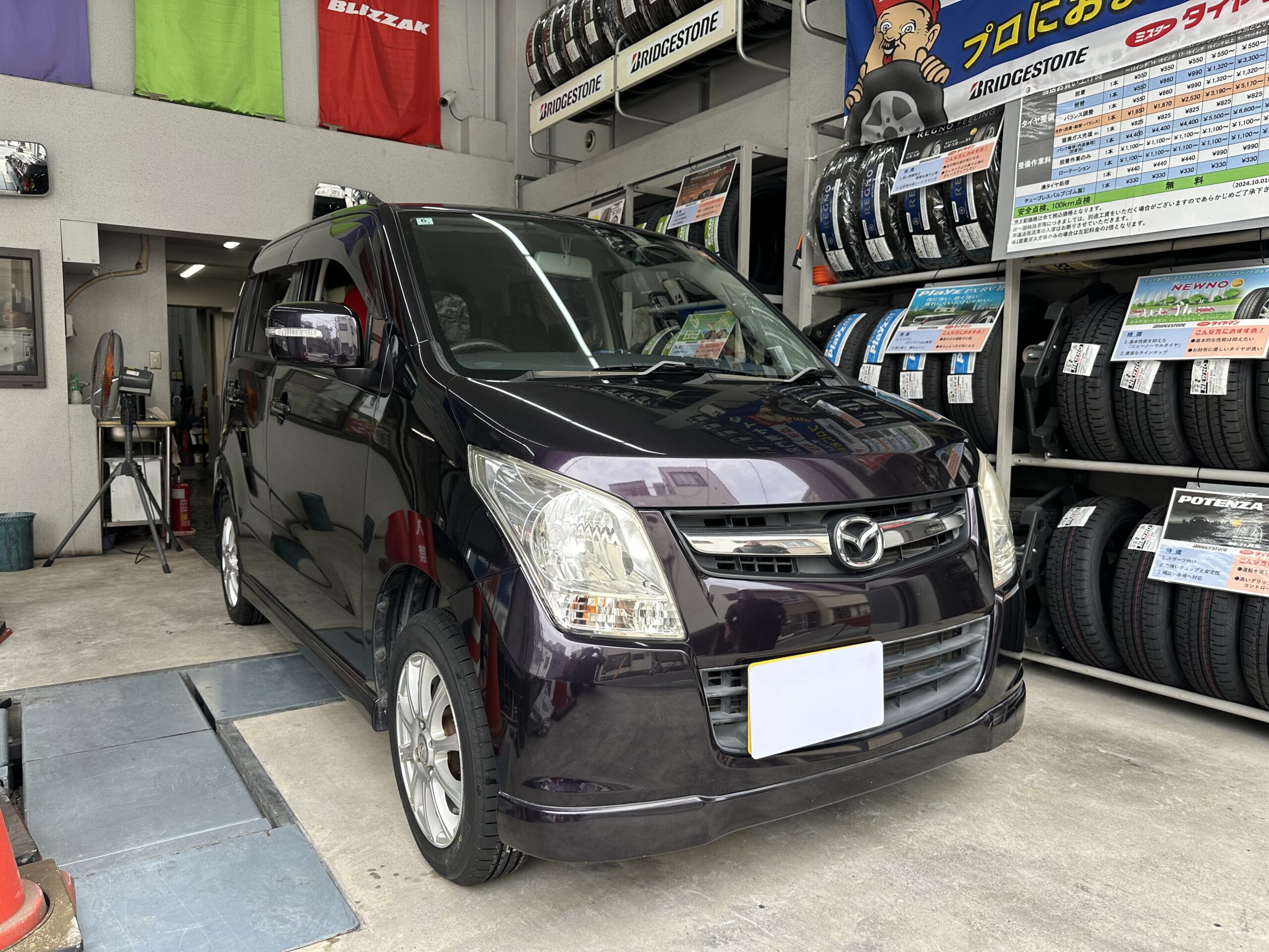 【タイヤ交換】AZワゴン×ブリヂストン「NEWNO」