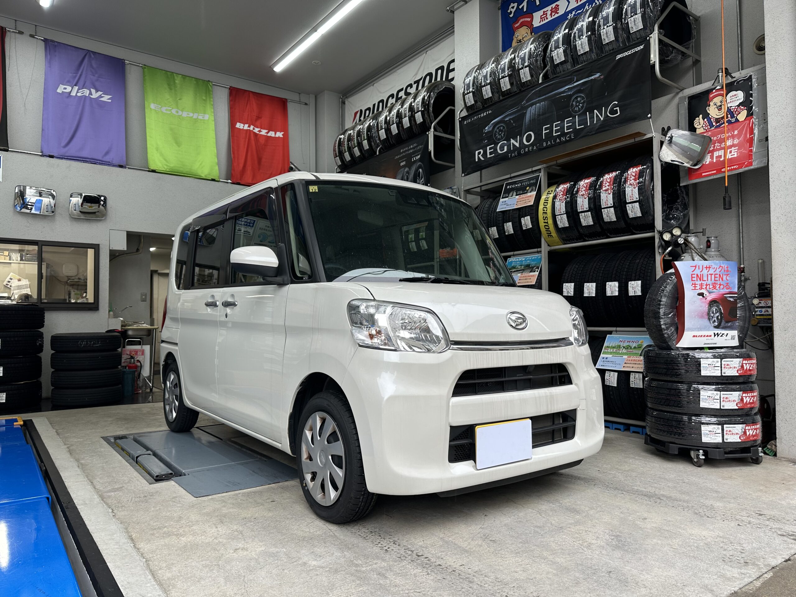 【タイヤ交換】タント×ブリヂストン「NEWNO」