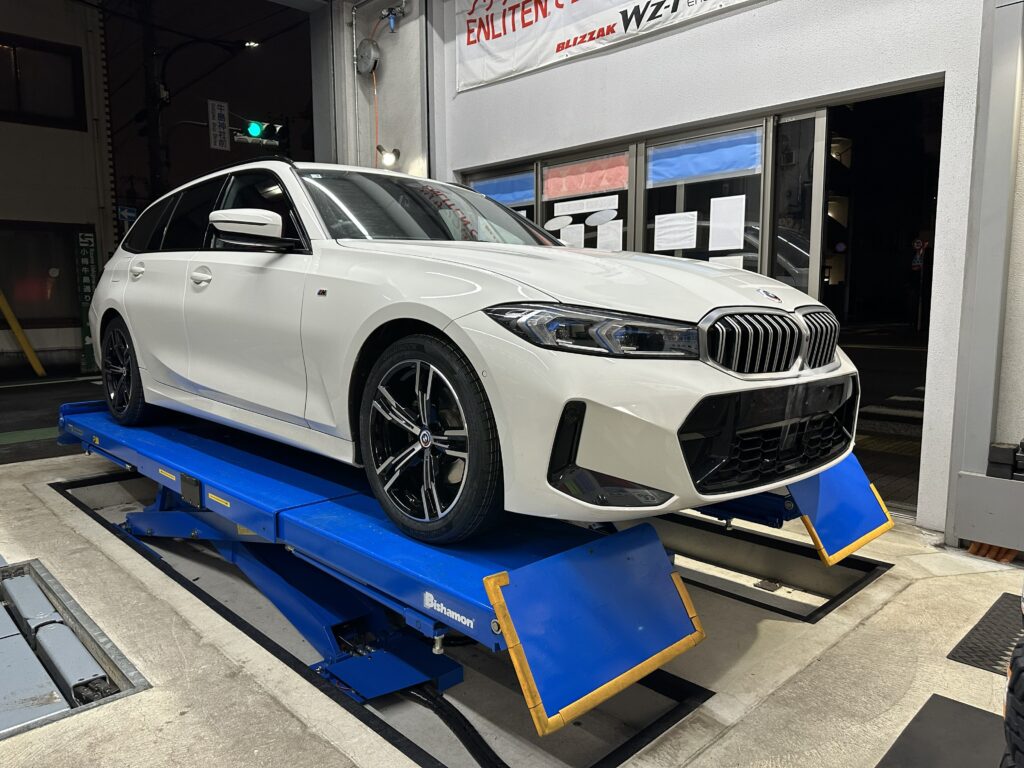 【ランフラットタイヤ】BMW320iタイヤ交換、パンクをきっかけに4本リフレッシュ！墨田区のタイヤ交換はお任せください！